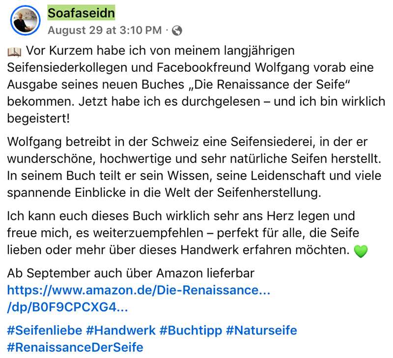 Die Kosmetikmanufaktur Soafaseidn zum Buch «Die Renaissance der Seife»