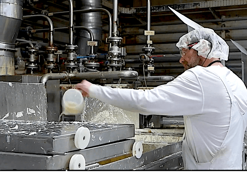 Blick in die Produktion der Seifenfabrik in Heitersheim.