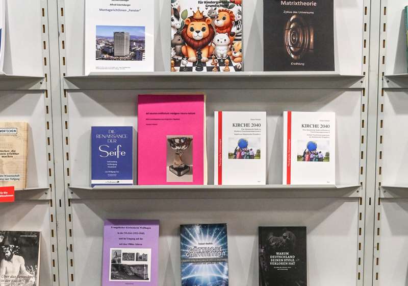 Das Buch «Die Renaissance der Seife» am Livro-Gemeinschaftsstand auf der Frankfurter Buchmesse. Foto: MVB/Paul Müller