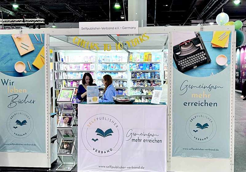 Der Stand des Selfpublisher-Verbands auf der Frankfurter Buchmesse. Bild: Helmut Jakob