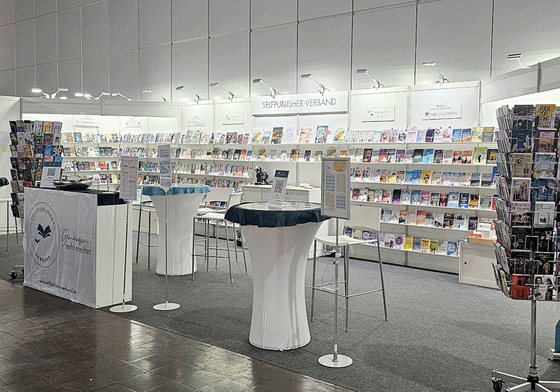Stand des Selfpublisher-Verbands, Halle 5, Stand E502